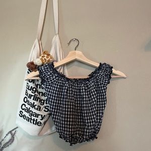 Brandy Melville Gingham Crop Top